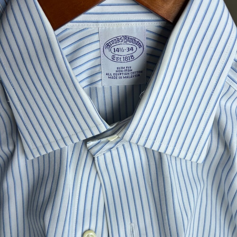 Brooks Brothers Button Up Dress Shirt - Slim Fit  (4 pack) - Picture 4 of 6